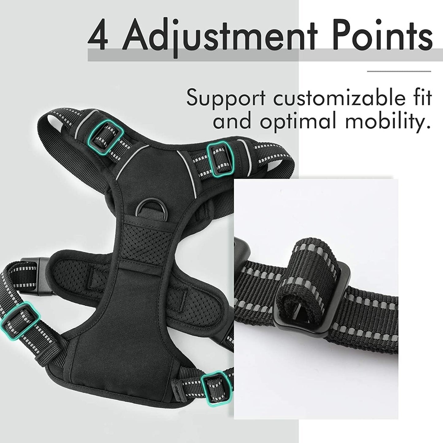 NEW Rabbitgoo Front Range Dog Harness No-Pull Adjustable Outdoor Pet LARGE Size