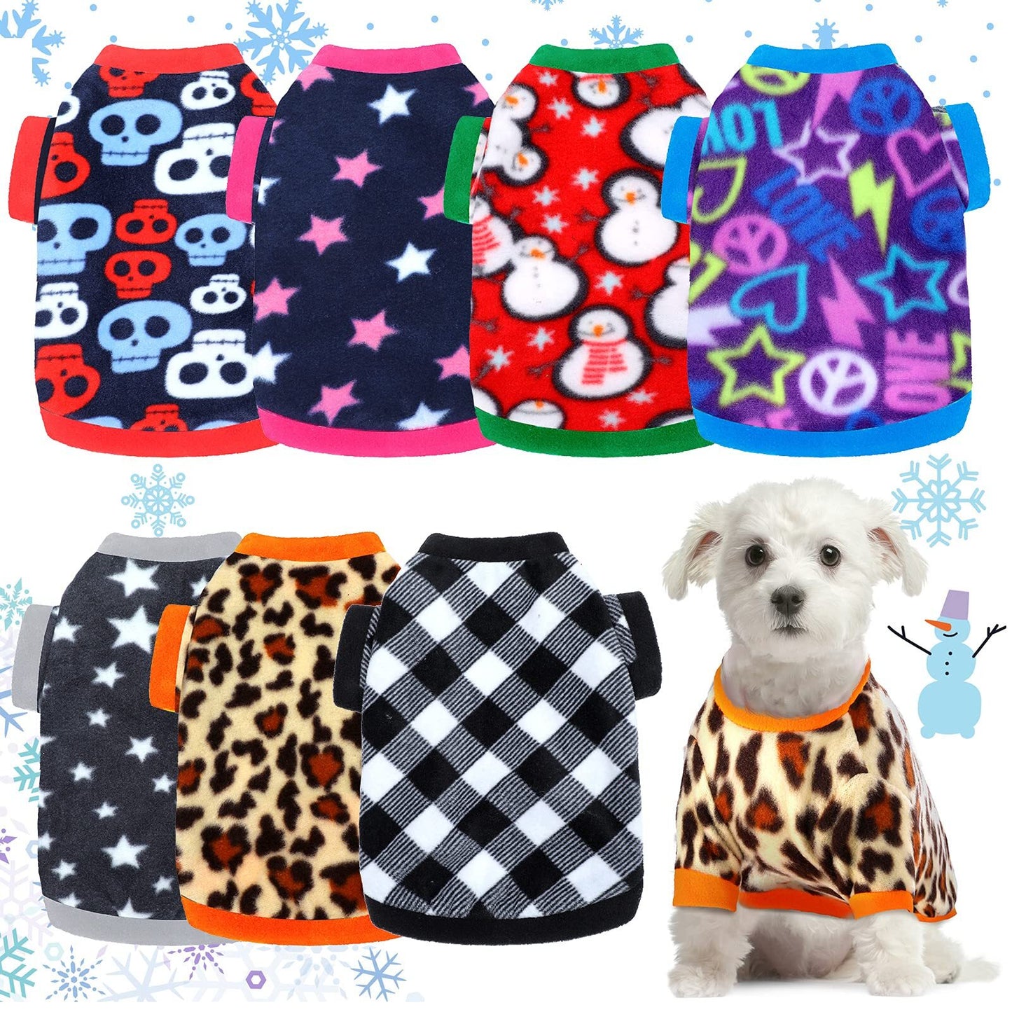 Dog Pet Fleece Clothes Cat Warm Sweater Coat Winter Puppy Jacket Apparel T Shirt