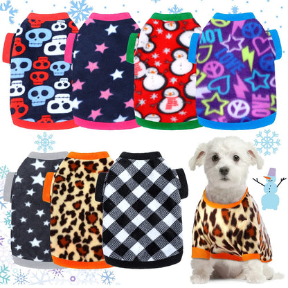 Dog Pet Fleece Clothes Cat Warm Sweater Coat Winter Puppy Jacket Apparel T Shirt