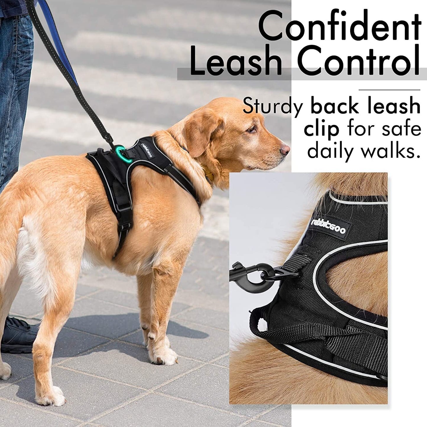 NEW Rabbitgoo Front Range Dog Harness No-Pull Adjustable Outdoor Pet LARGE Size