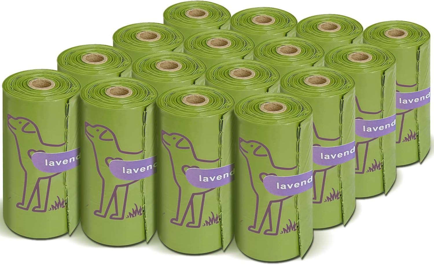 240 Count 13” X 9” Dog Poop Bags Rolls, Leakproof Strong & Sturdy Poop Bags for Dogs, Dog Bags for Poop, Doggie Cat Poop Bags Cats Litter, Waste Bags Poppy Trash Bags for Doggy Pets, Lavender Scented