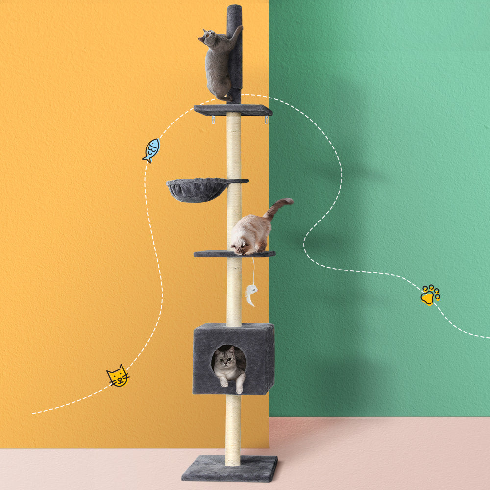 Cat Tree Tower - 260 cm - Grey