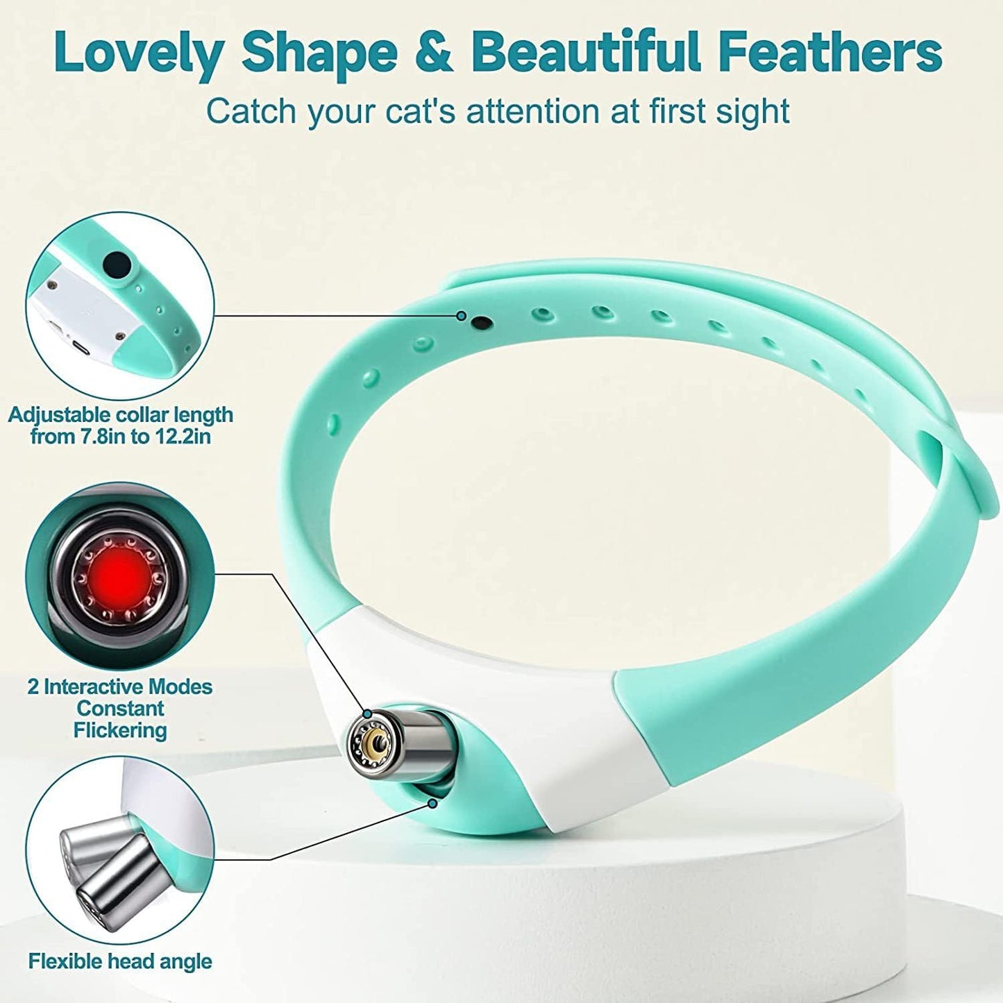 Rechargeable Cat Laser Toy - Red