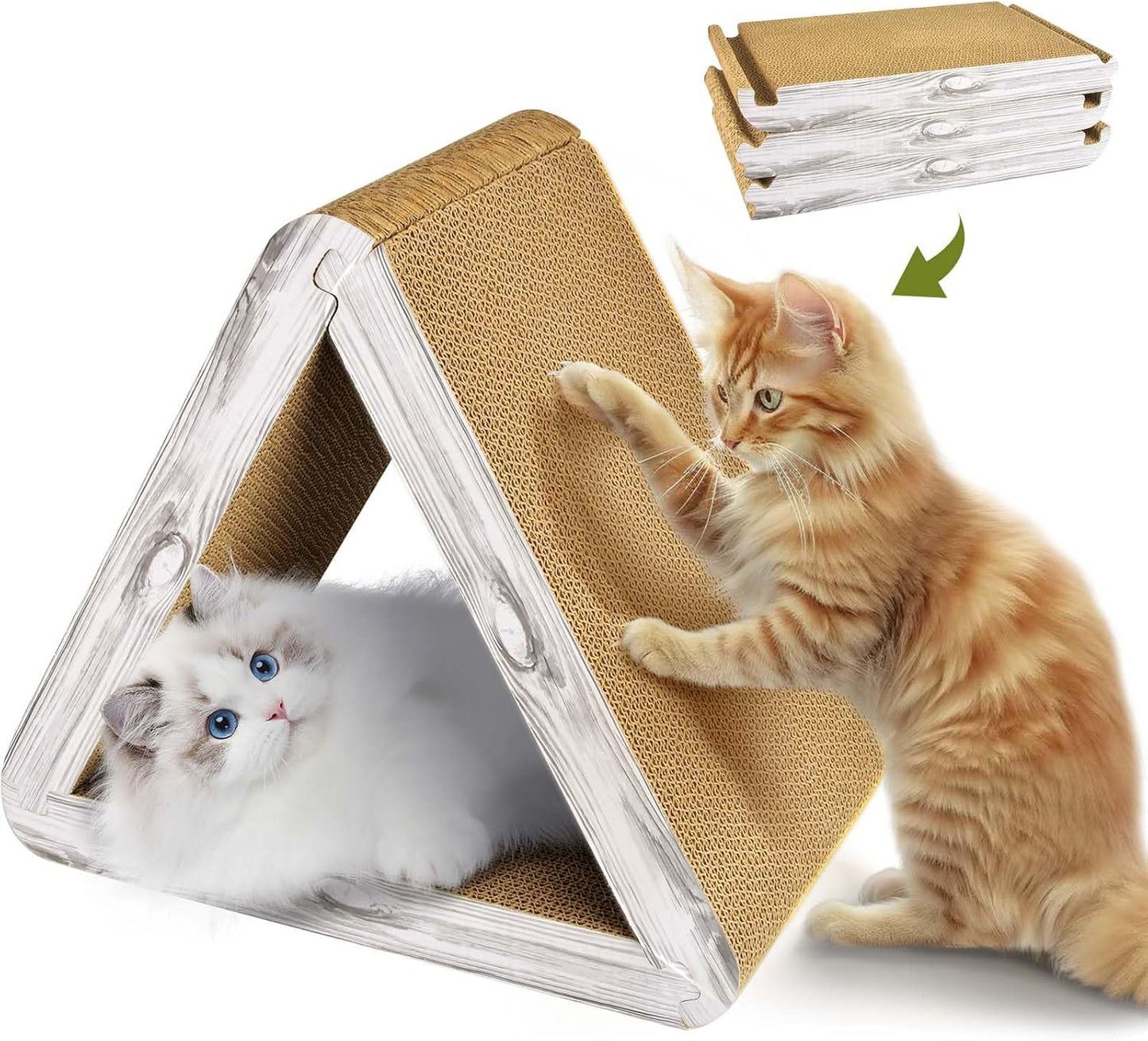 Foldable Triangle Cat Scratcher