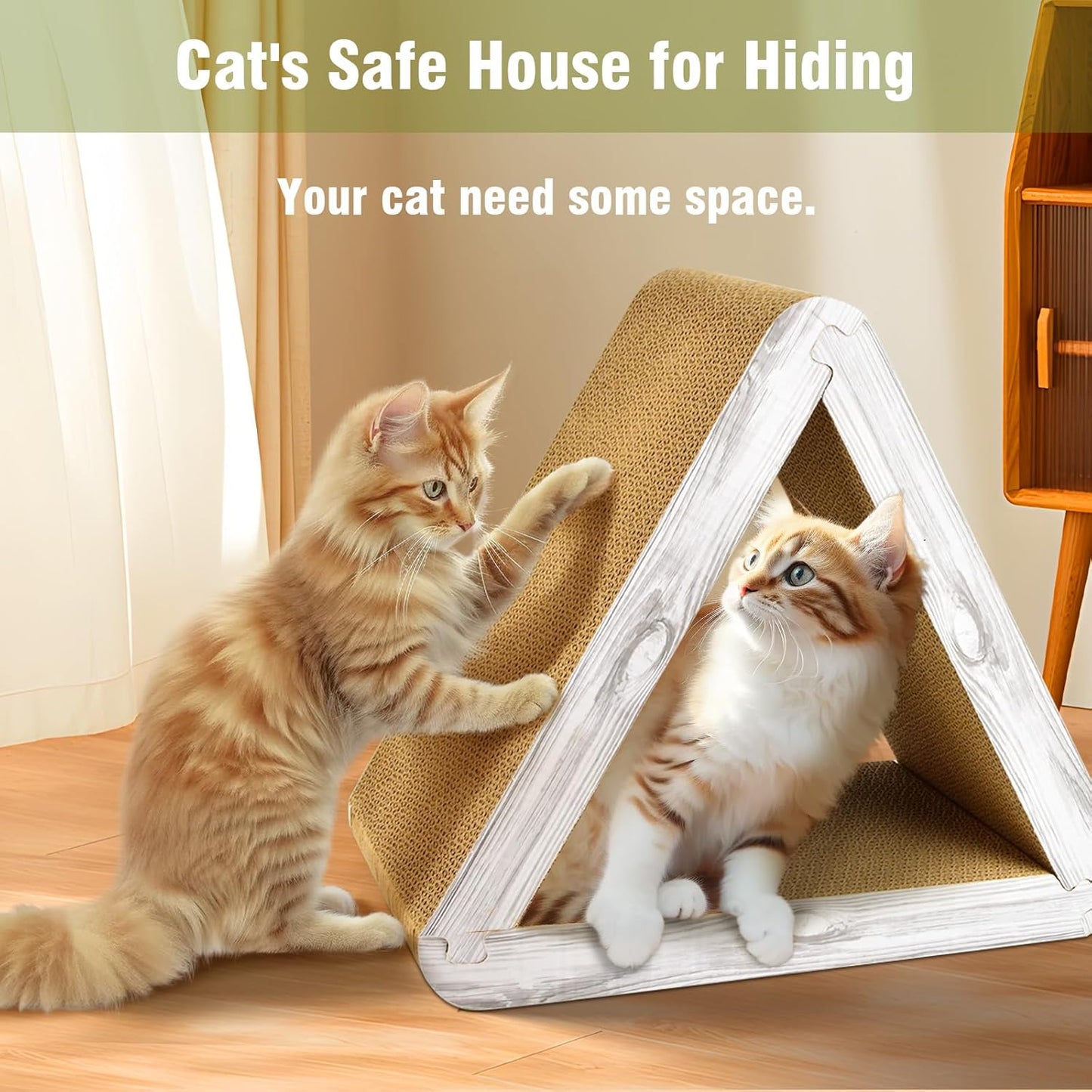 Foldable Triangle Cat Scratcher