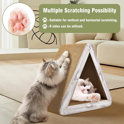 Foldable Triangle Cat Scratcher