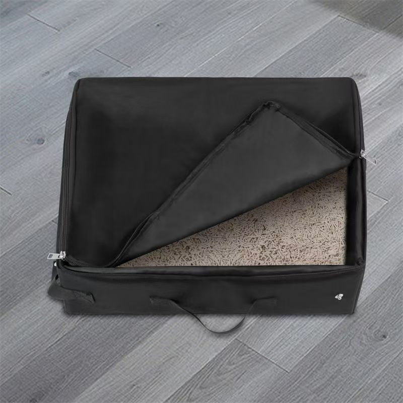 Foldable Travel Cat Litter Box - Black