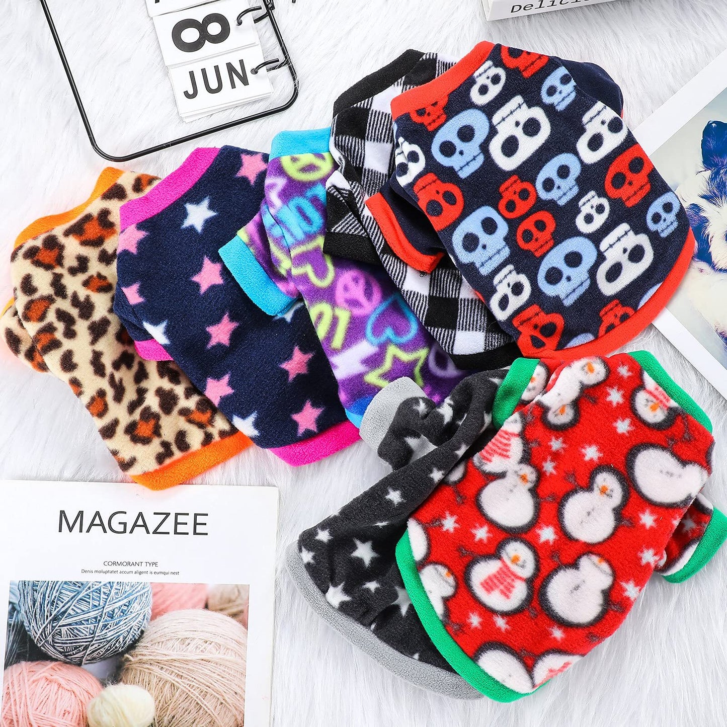 Dog Pet Fleece Clothes Cat Warm Sweater Coat Winter Puppy Jacket Apparel T Shirt