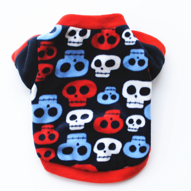 Dog Pet Fleece Clothes Cat Warm Sweater Coat Winter Puppy Jacket Apparel T Shirt